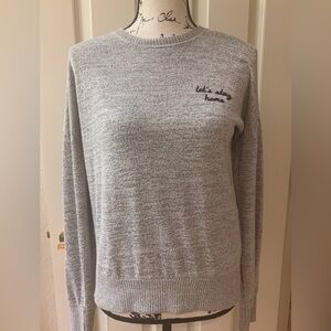 Abercrombie & Fitch Soft & Cozy Heathered Gray Crew Neck Sweater
